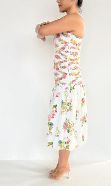 Womens | Inv Cotton Poplin Midi Dress | White Multi