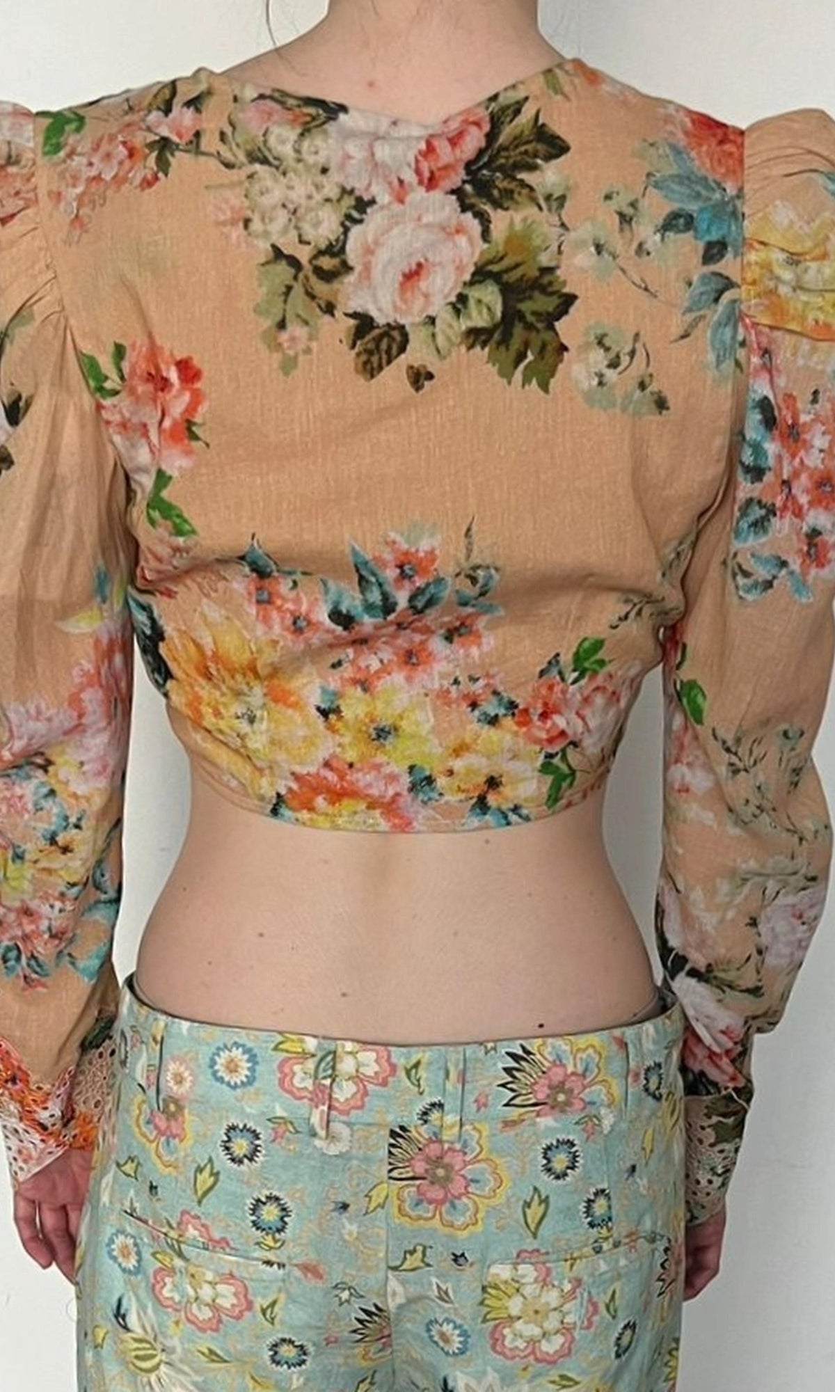 Hemant And Nandita | Jolie Cotton Gauze Top | Soft Nude