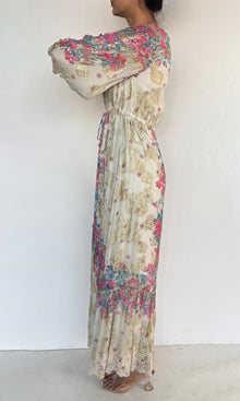 Womens | Mila Viscose Kaftan | White Multi