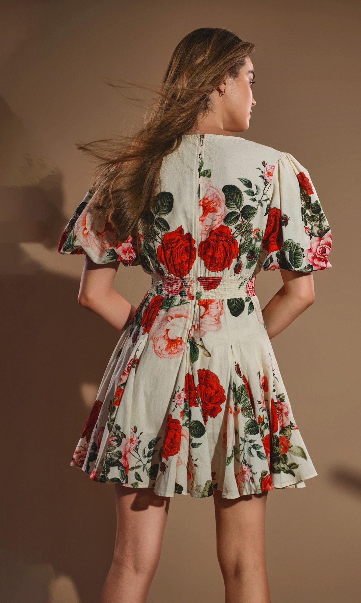 Hemant And Nandita | Maaz Cotton Short Dress | Nude