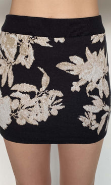 Womens | Niru Jacquard Cotton Mini Skirt | Black Multi