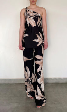 Womens | Niru Polyester Crepe Pants | Black