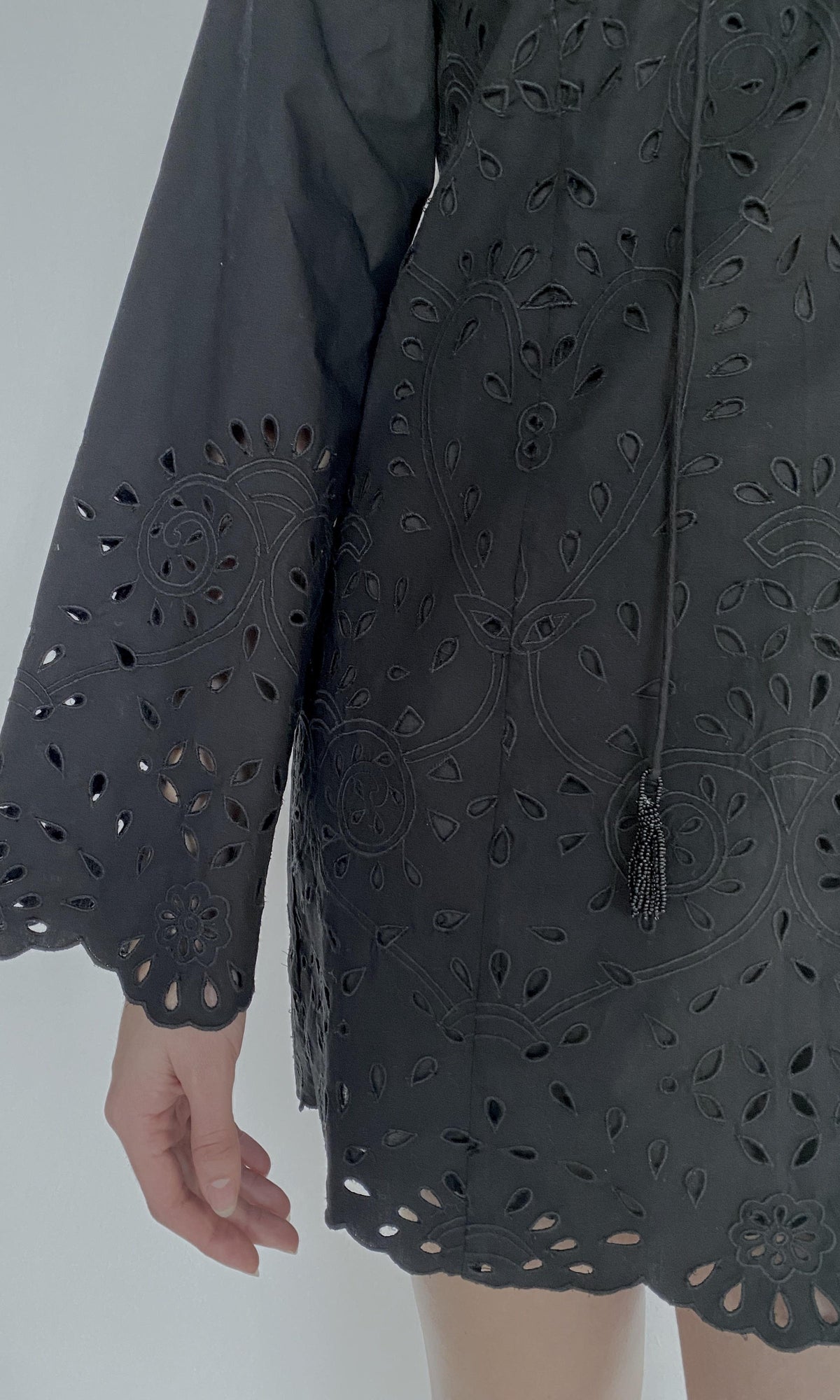 Womens | Rai Cotton Poplin Mini Dress | Black