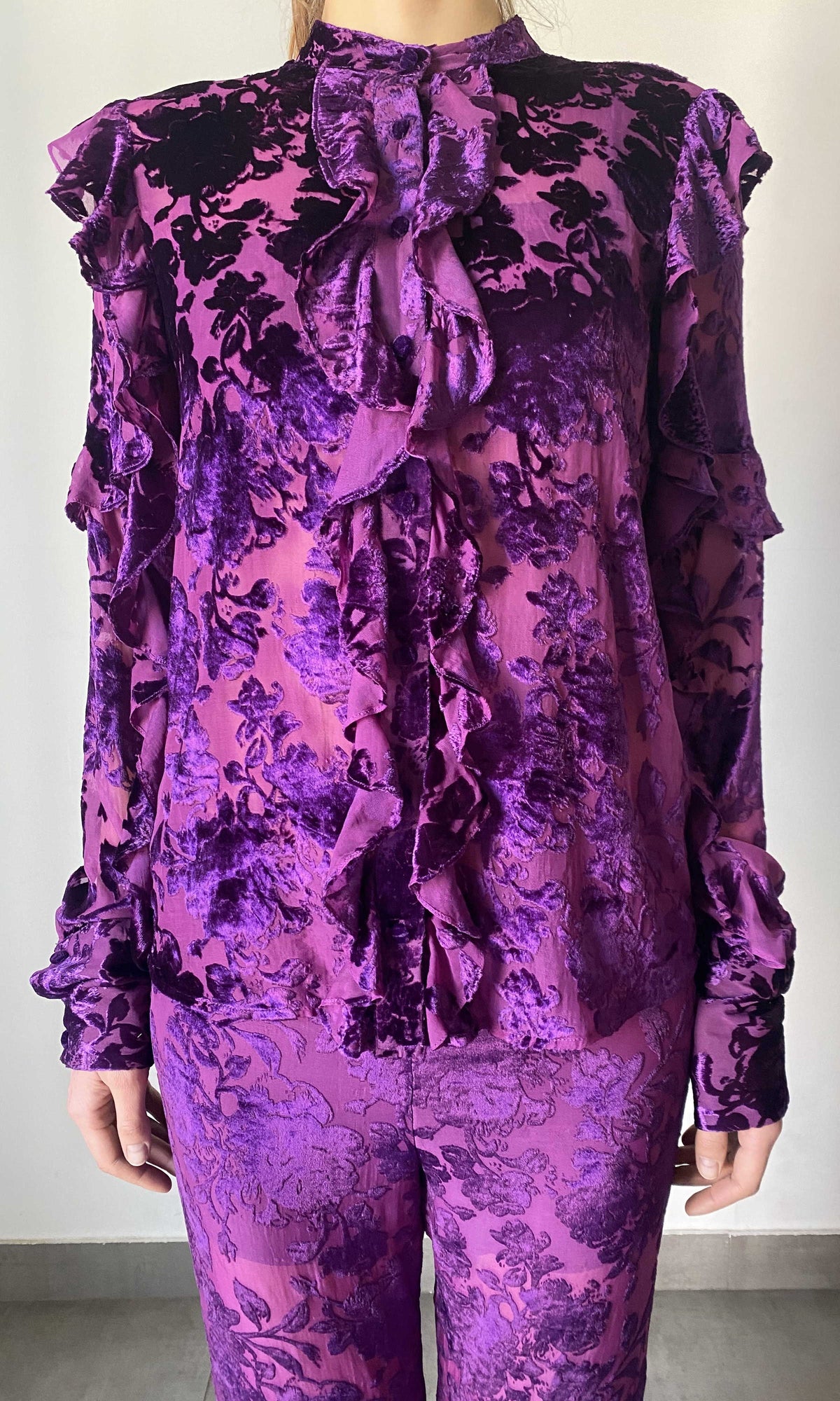 Womens | Reha Viscose Shirt | Purple
