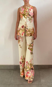 Womens | Sama Cotton Linen Top | Ivory