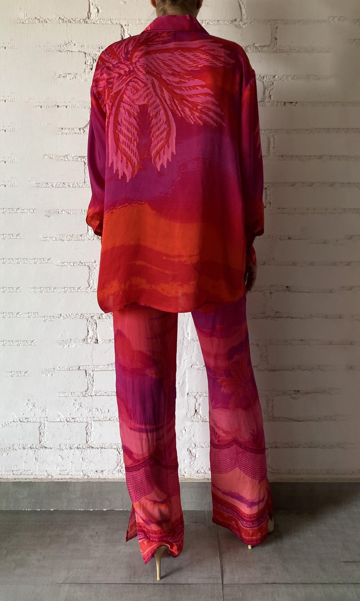 Womens | Soma Polyester Pants | Red Multi