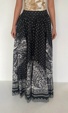 Womens | Viri Cotton Long Skirt | Black