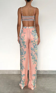 Womens | Wani Viscose Satin Bandeau | Pink Blue Multi