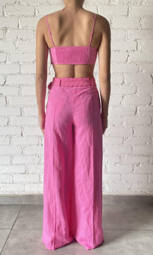 Womens | Yuri Linen Cotton Bandeau | Pink