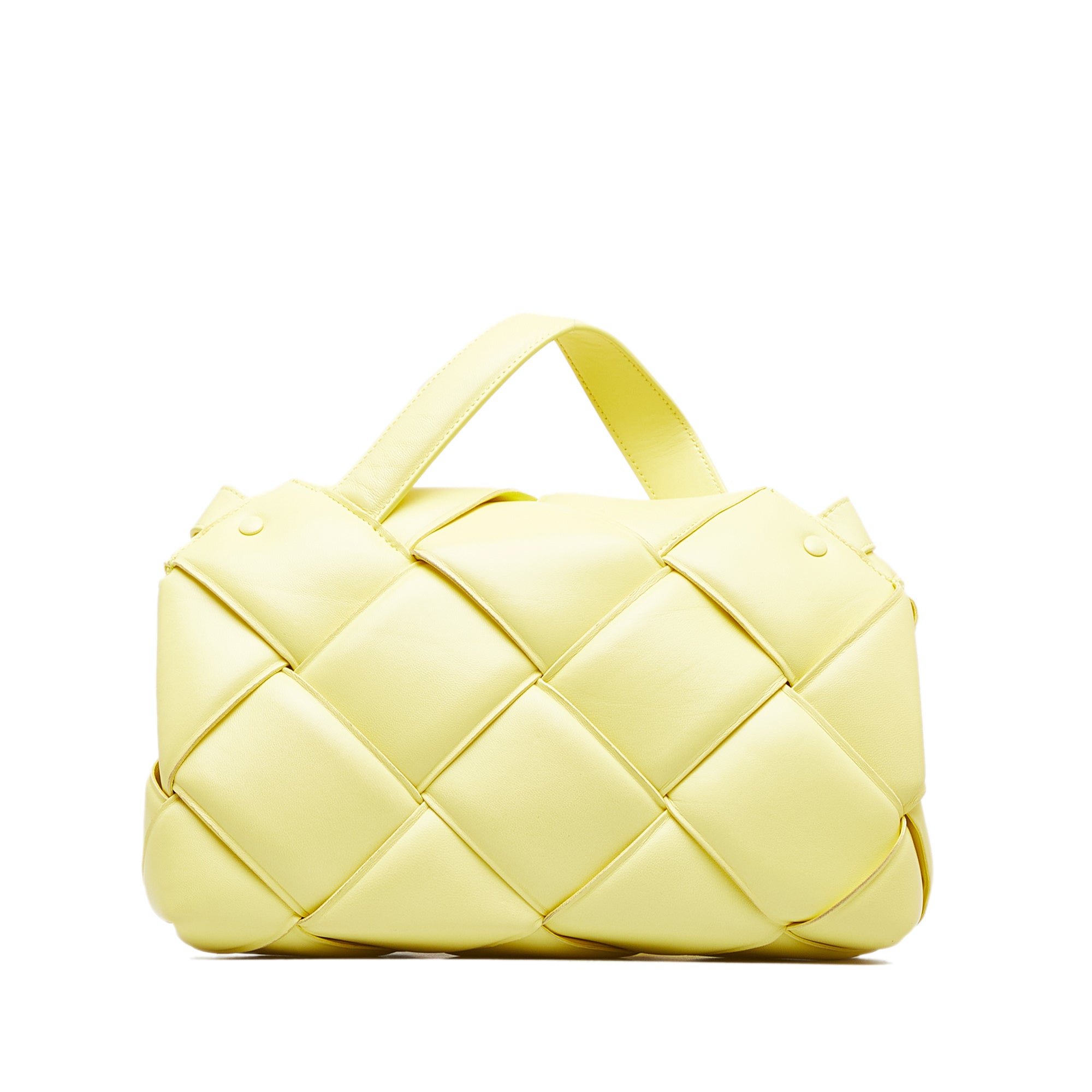 Bottega Veneta Pre-Owned Maxi Intrecciato Padded Leather Satchel | Women | Yellow