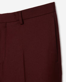 Wool Suit Trousers | Men | Burgundy