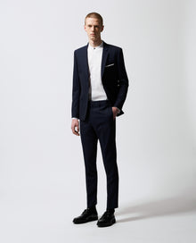 Slim-Fit Blue Wool Suit Pants | Men | Dark Navy