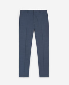 Wool Suit Pants With Motif | Men | Blue Sky