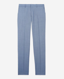 Fitted Light Blue Wool Suit Pants | Men | Sky