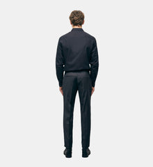 Striped Wool Suit Pants | Men | Black Grey