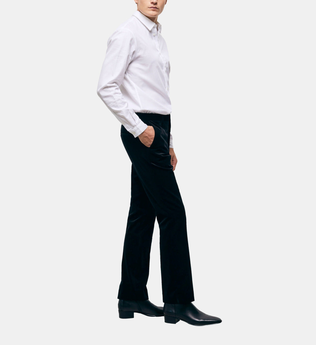 Velvet Suit Pants | Men | Black