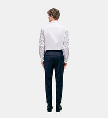 Blue Wool Suit Pants | Men | Navy x White