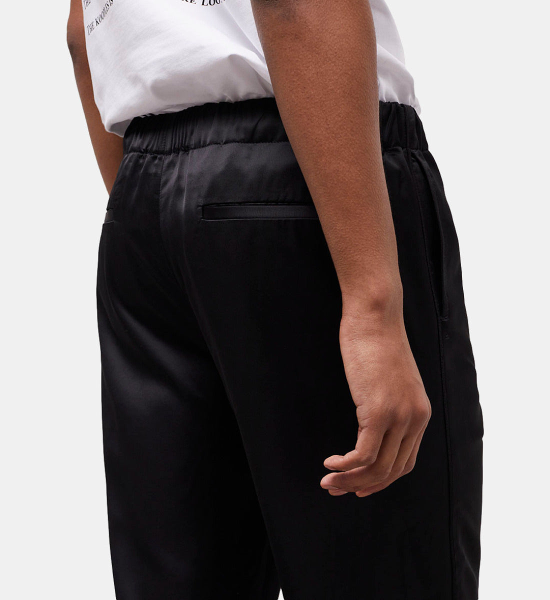 Satin Effect Pants | Men | Black