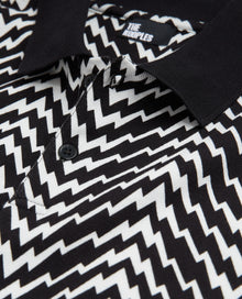 Printed Polo Shirt | Men | Black x White