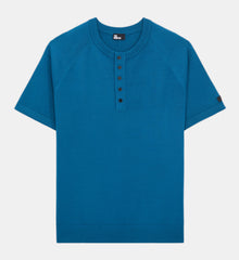 Knit T-Shirt | Men | Medium Blue