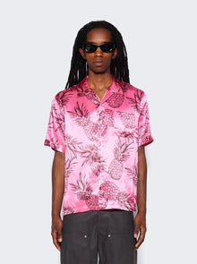 Men | Shangri La | Pineapple Print Hawaiian Shirt | Pink