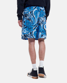 Flowing Shorts With Psychedelic Print | Men | Blue