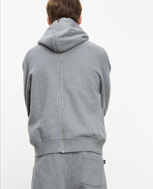 Flecked Gray Hoodie In Cotton With Logo | Men | Grey Melange