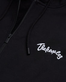 Zipped Hooded Sweatshirt With Embroidery | Men | Black