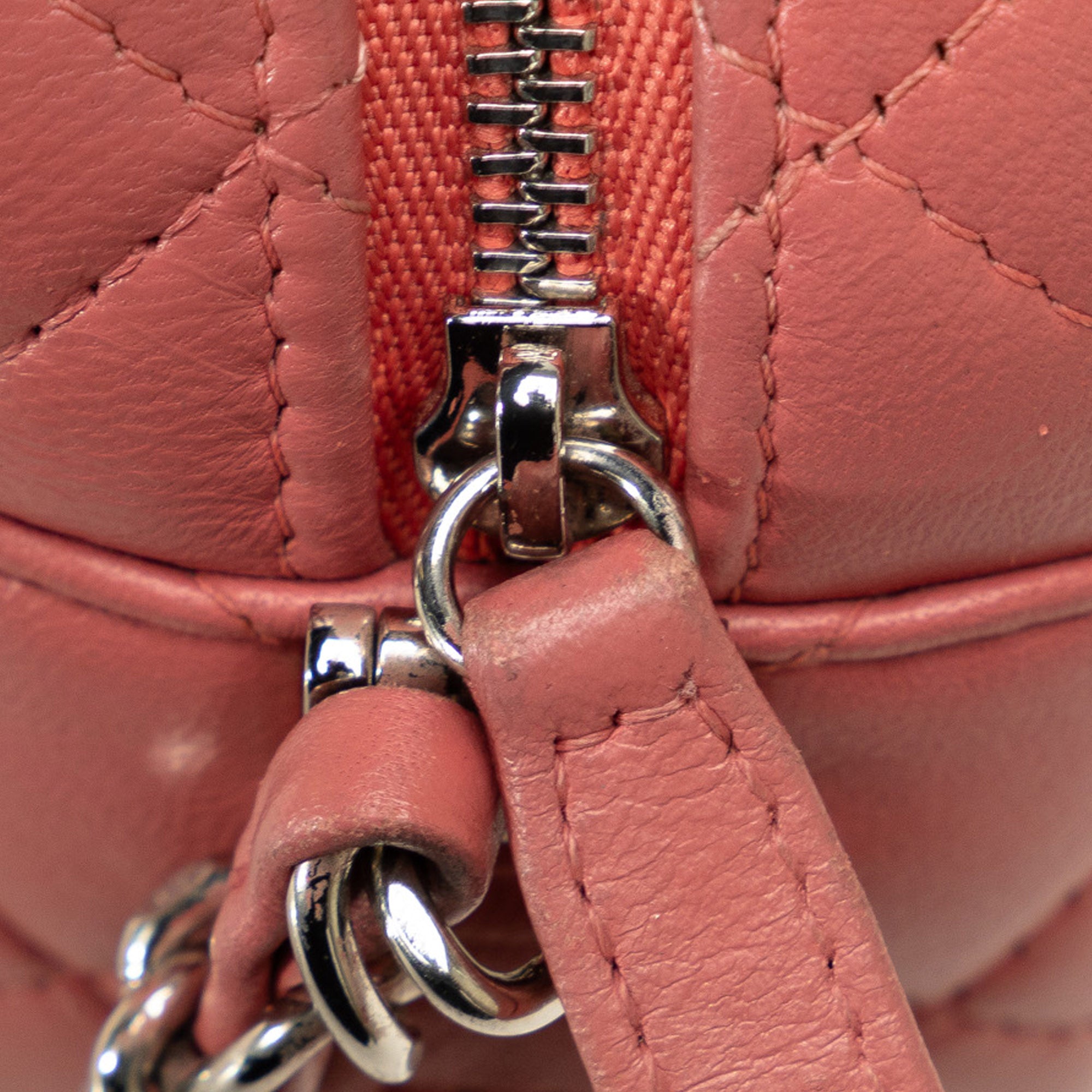 Chanel | Pre-Owned Mini Lambskin Camera Case | Pink