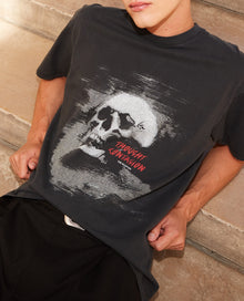 Printed Cotton T-Shirt With Skull | Men | Black