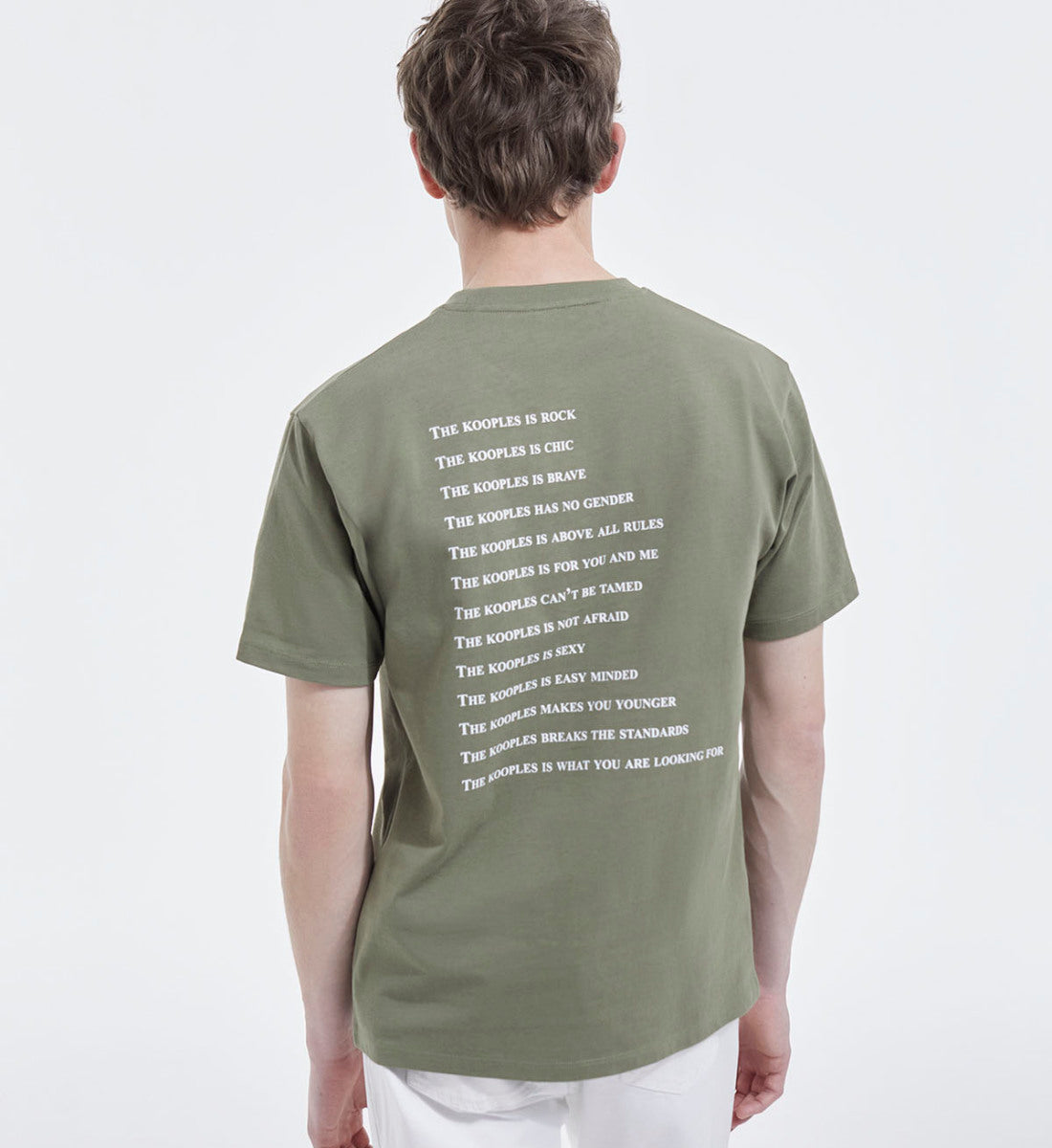 Cotton T-Shirt With "What Is" Print | Men | Khaki