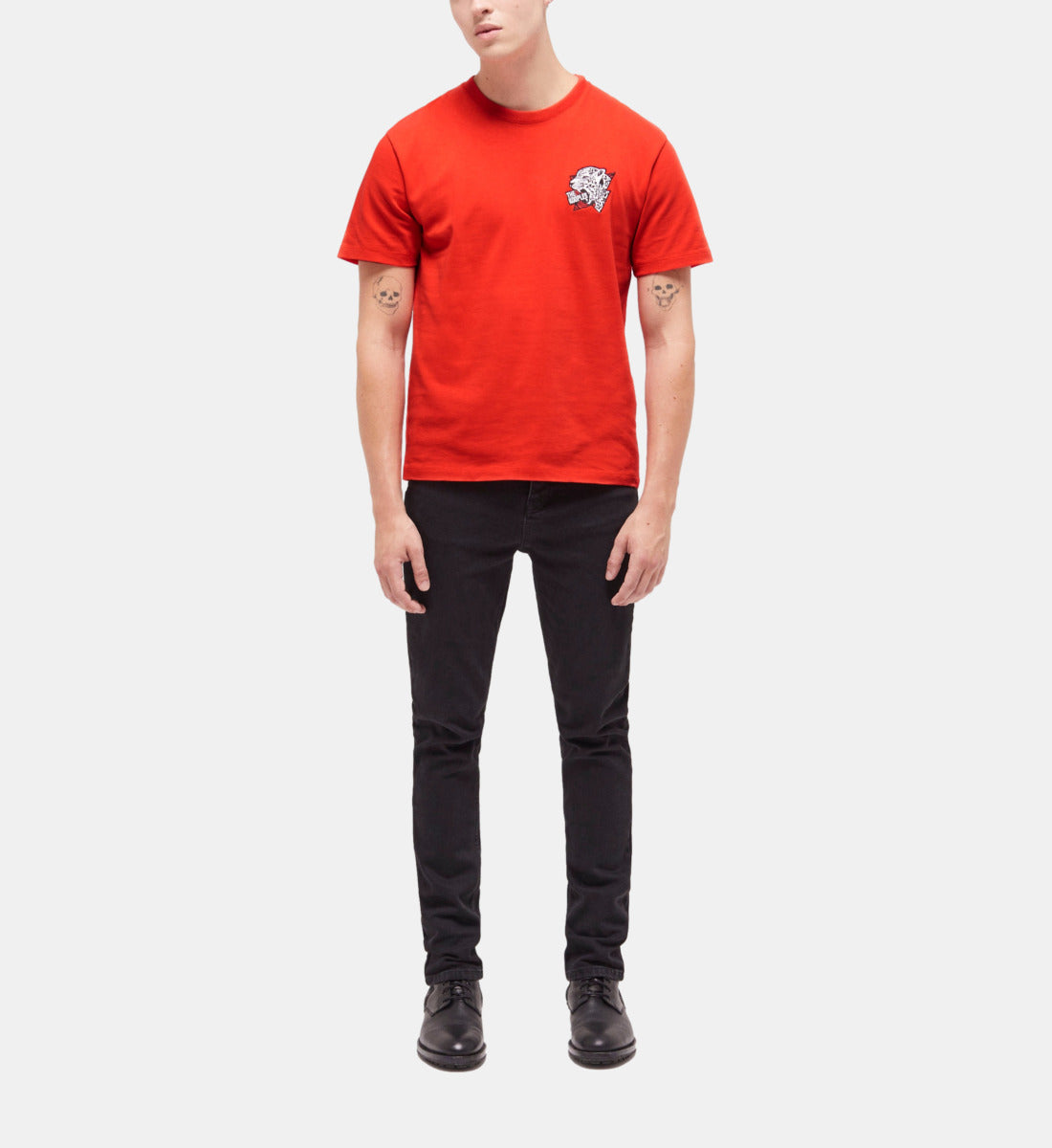 Tiger Screen Print T-Shirt | Men | Red