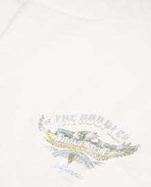 White Cotton Printed T-Shirt W/ Long Sleeves | Men | Ecru