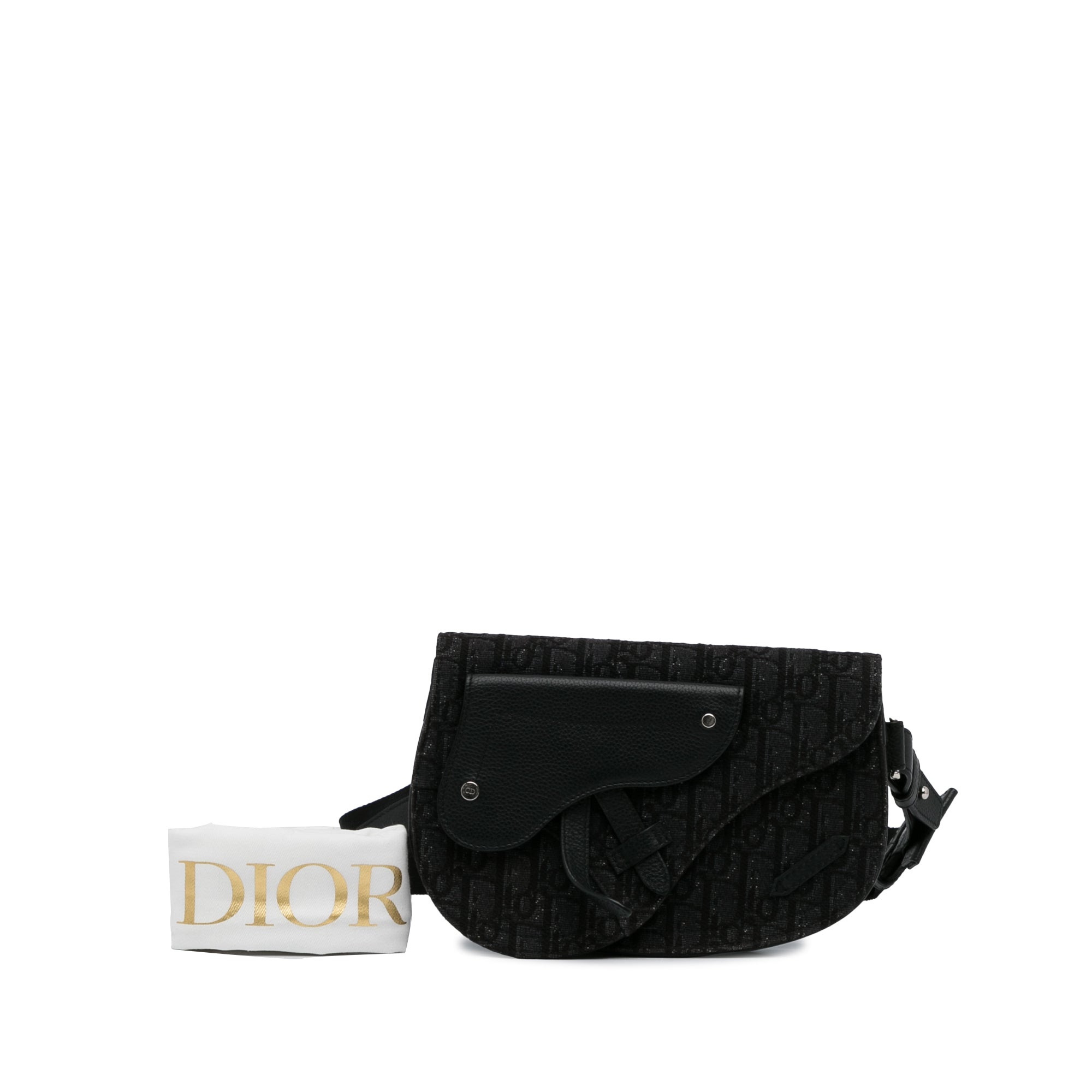 Dior Pre-Owned Oblique Saddle Messenger Bag | Women | Black