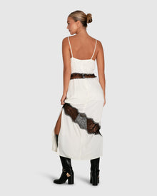 Women | Heavenly Bodies Lace Slip Dress | White/Black