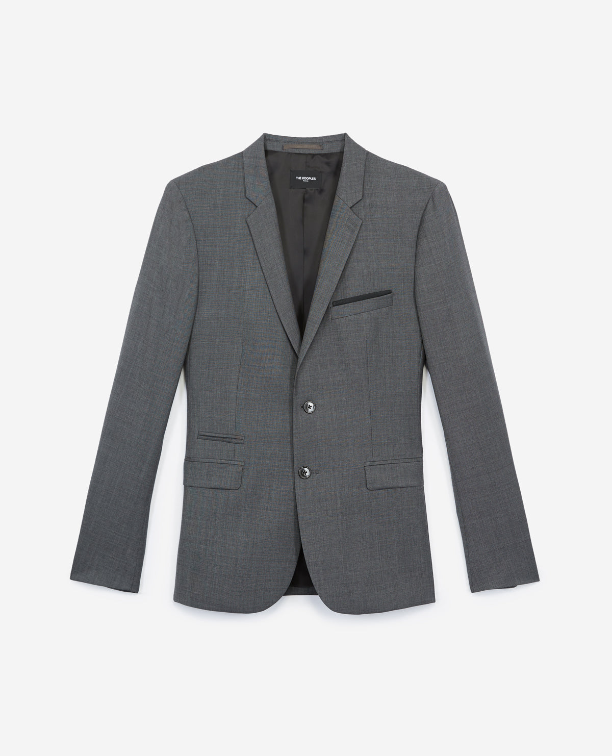 Two-Button Gray Wool Formal Jacket | Men | Grey