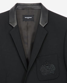 Formal Wool Jacket With Insignia | Men | Black