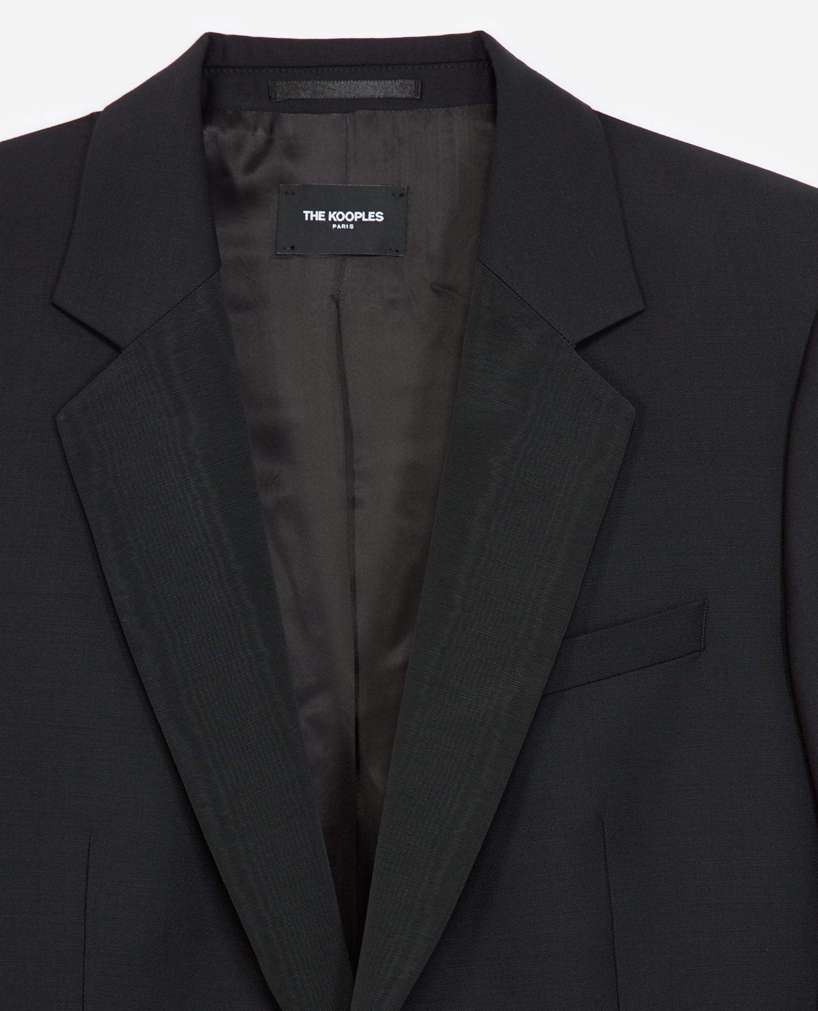 Fitted Tuxedo Jacket In Wool | Men | Black