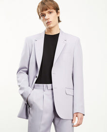 Straight-Cut Purple Wool Jacket | Men | Pastel Parme