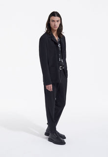 Summer Wool Suit Jacket | Men | Black