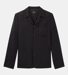 Summer Wool Suit Jacket | Men | Black