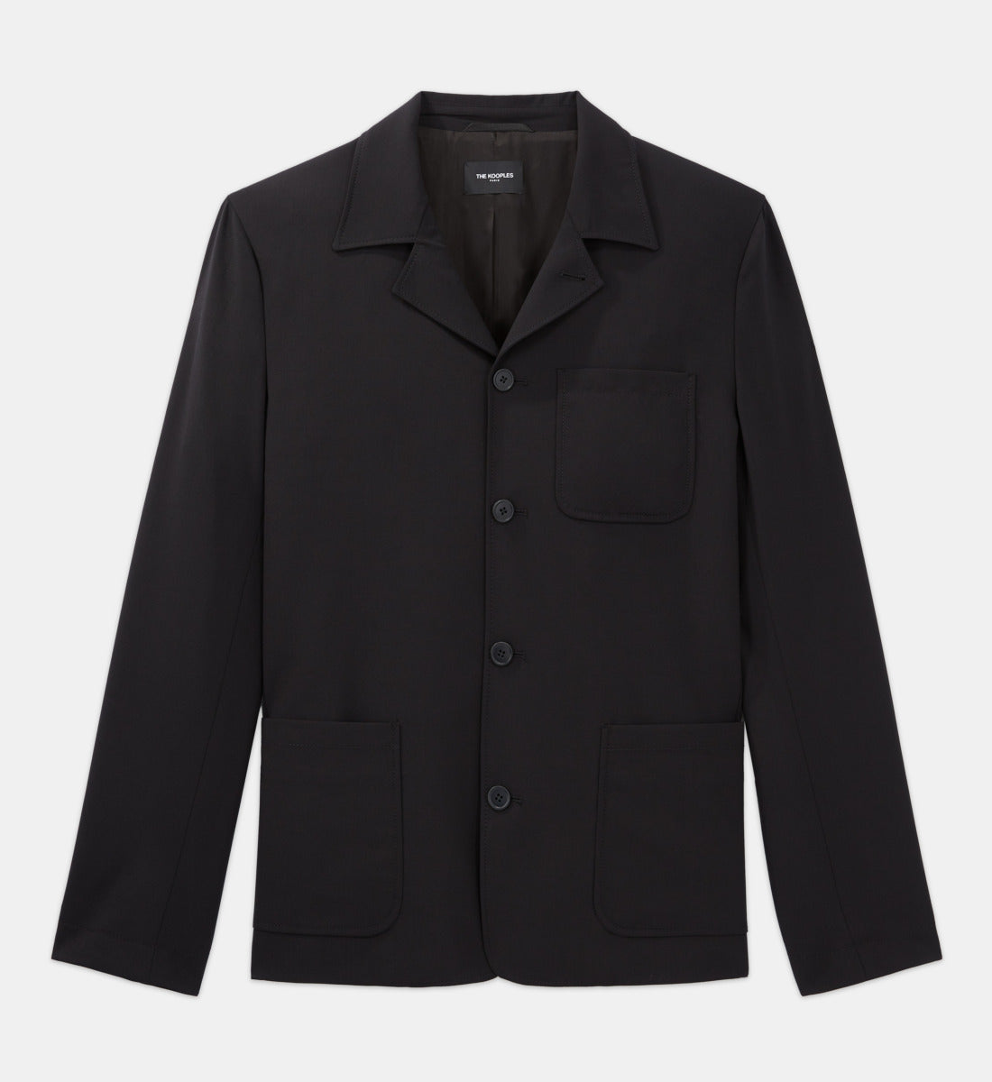 Summer Wool Suit Jacket | Men | Black