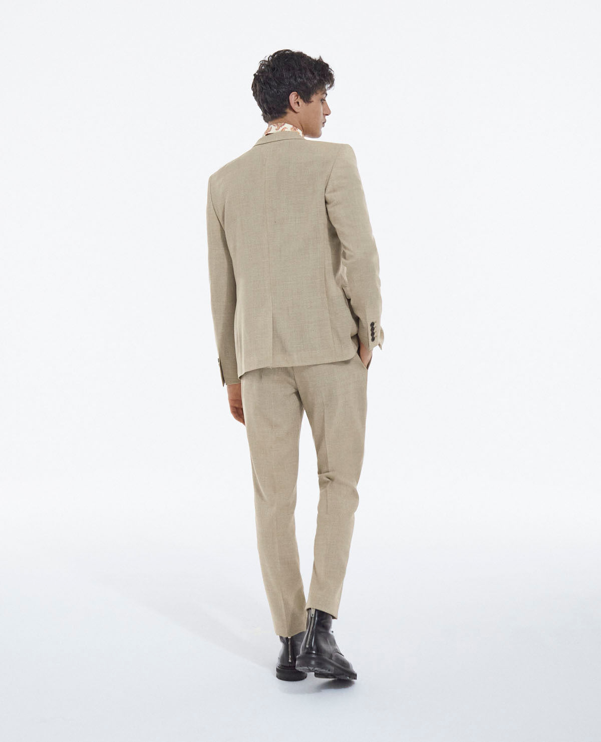 Smart Wool Blazer With Pockets | Men | Beige