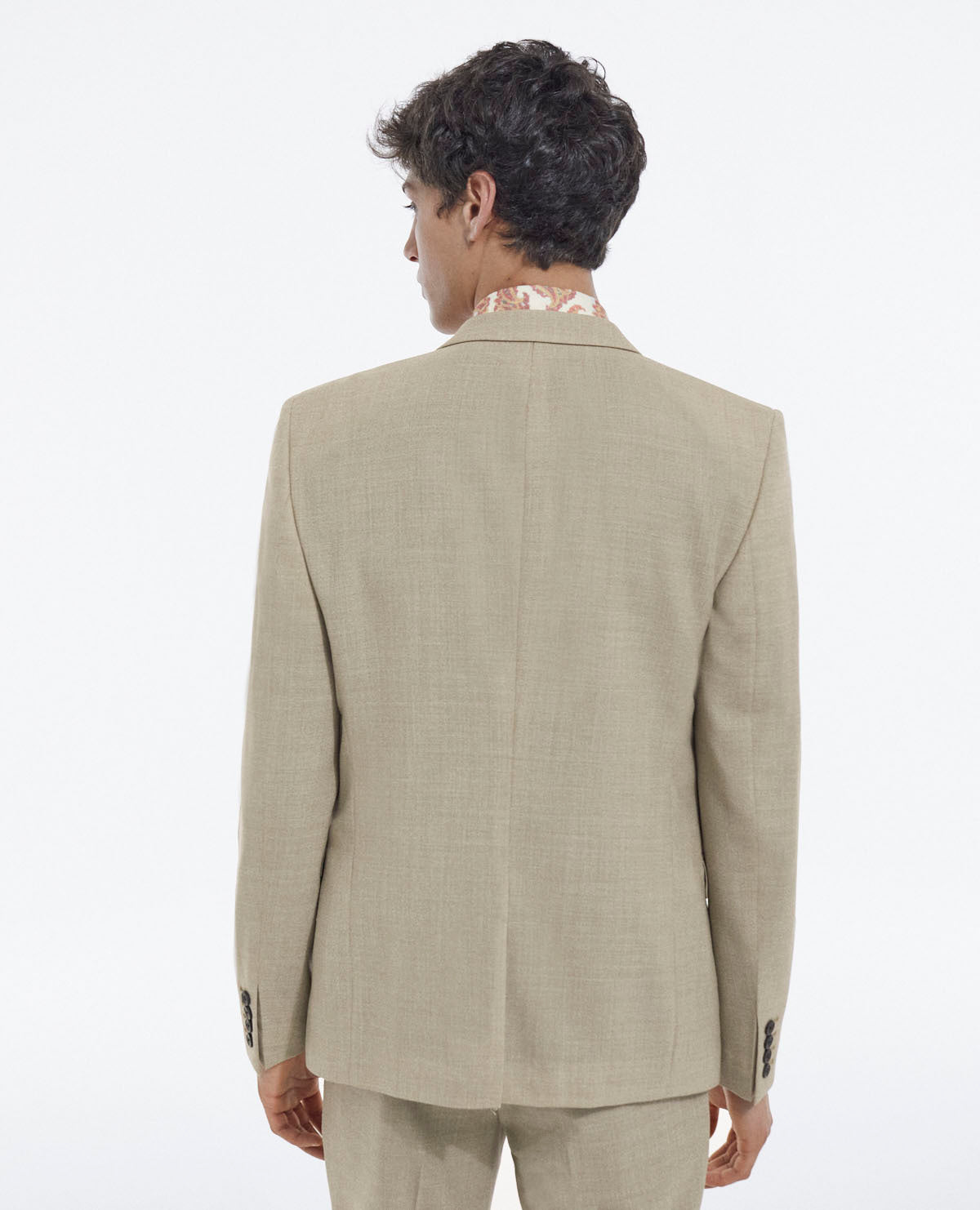 Smart Wool Blazer With Pockets | Men | Beige