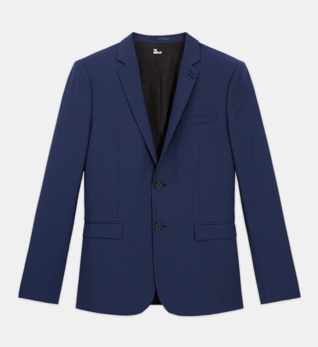 Wool Suit Jacket With Check Motif | Men | Navy