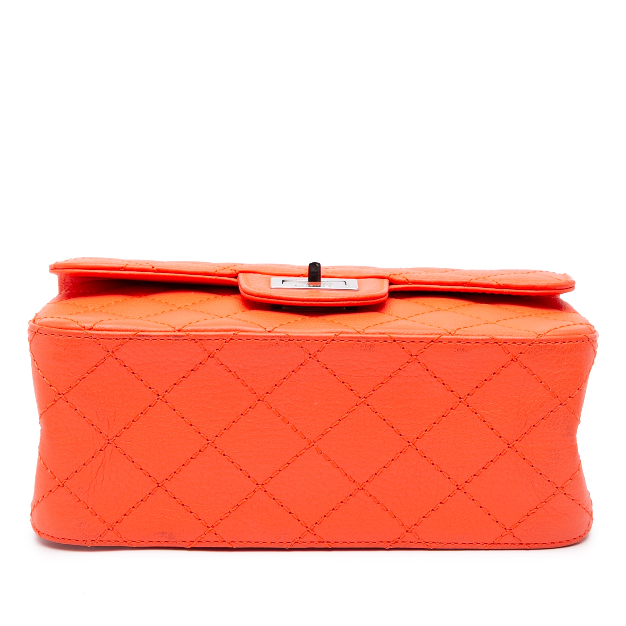 Chanel | Pre-Owned Mini Reissue 2.55 Quilted Goatskin Flap | Orange