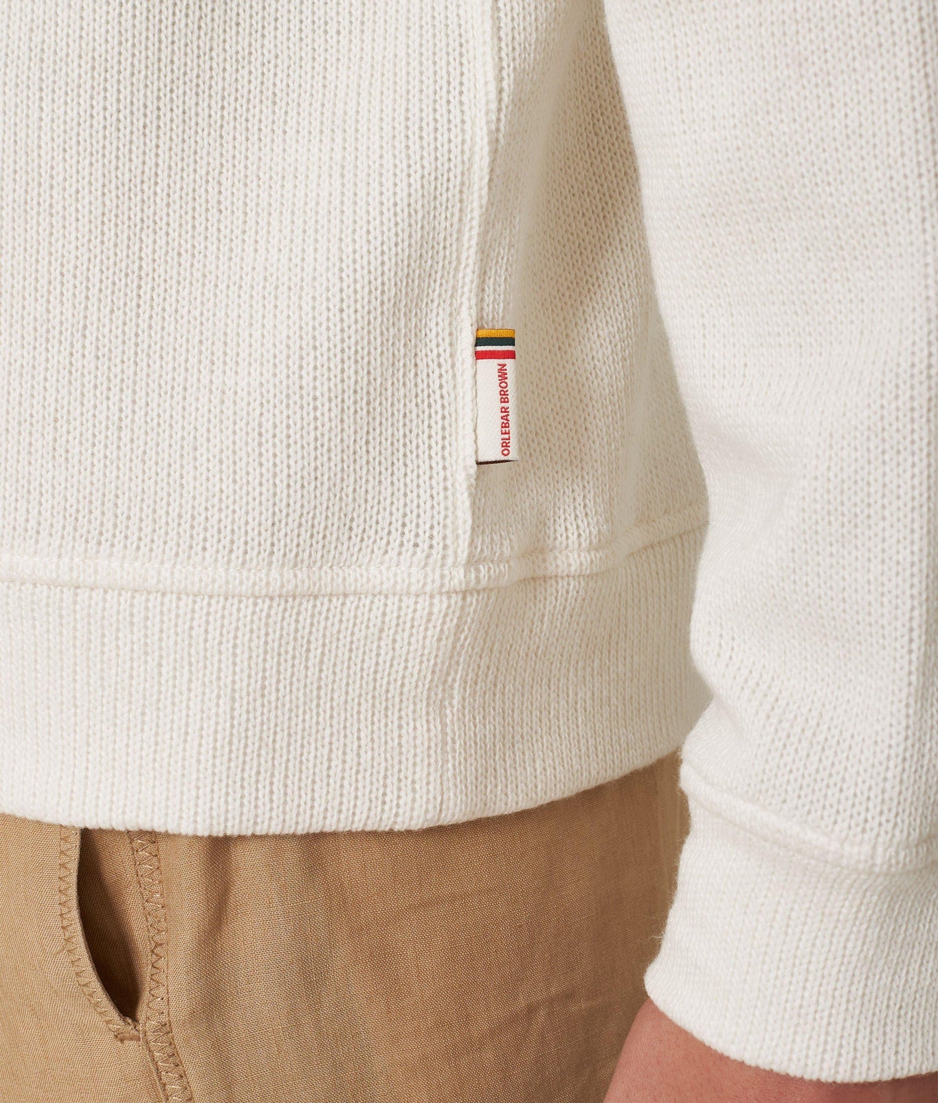 Haroun Relaxed Fit Half-Zip Double-Faced Sweatshirt | White Sand