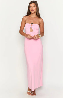 Harriet Strapless Maxi Dress | Pink
