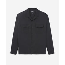 Hawaiian-Collar Shirt With Flap Pockets | Men | Black