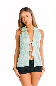Sequin Knit Top | Hazel Green